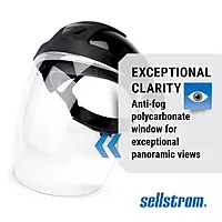 Sellstrom DP4 Face Shield - Lightweight Mask with High Impact Crown & Ratchet Headgear for Work, Grinding