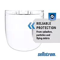Sellstrom Replacement Window for Face Shield DP4 Multi-Purpose Safety Mask, Polycarbonate, Anti-Fog Coated, Clear Tinted