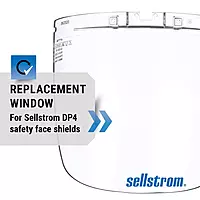 Sellstrom Replacement Window for Face Shield DP4 Multi-Purpose Safety Mask, Polycarbonate, Anti-Fog Coated, Clear Tinted