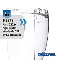 Sellstrom Replacement Window for Face Shield DP4 Multi-Purpose Safety Mask, Polycarbonate, Anti-Fog Coated, Clear Tinted