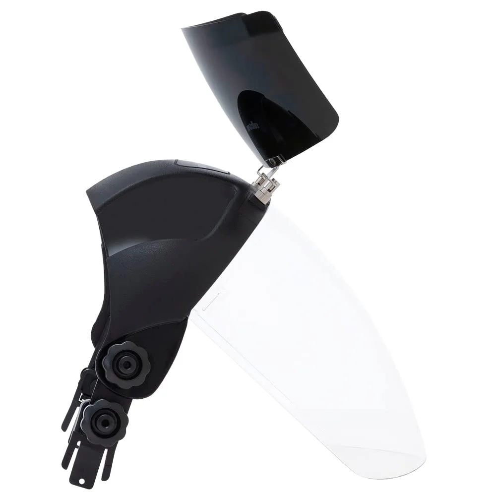 SELLSTROM Safety Face Shield with Universal Hard Hat Slot Adapter, Clear Anti-Fog Polycarbonate