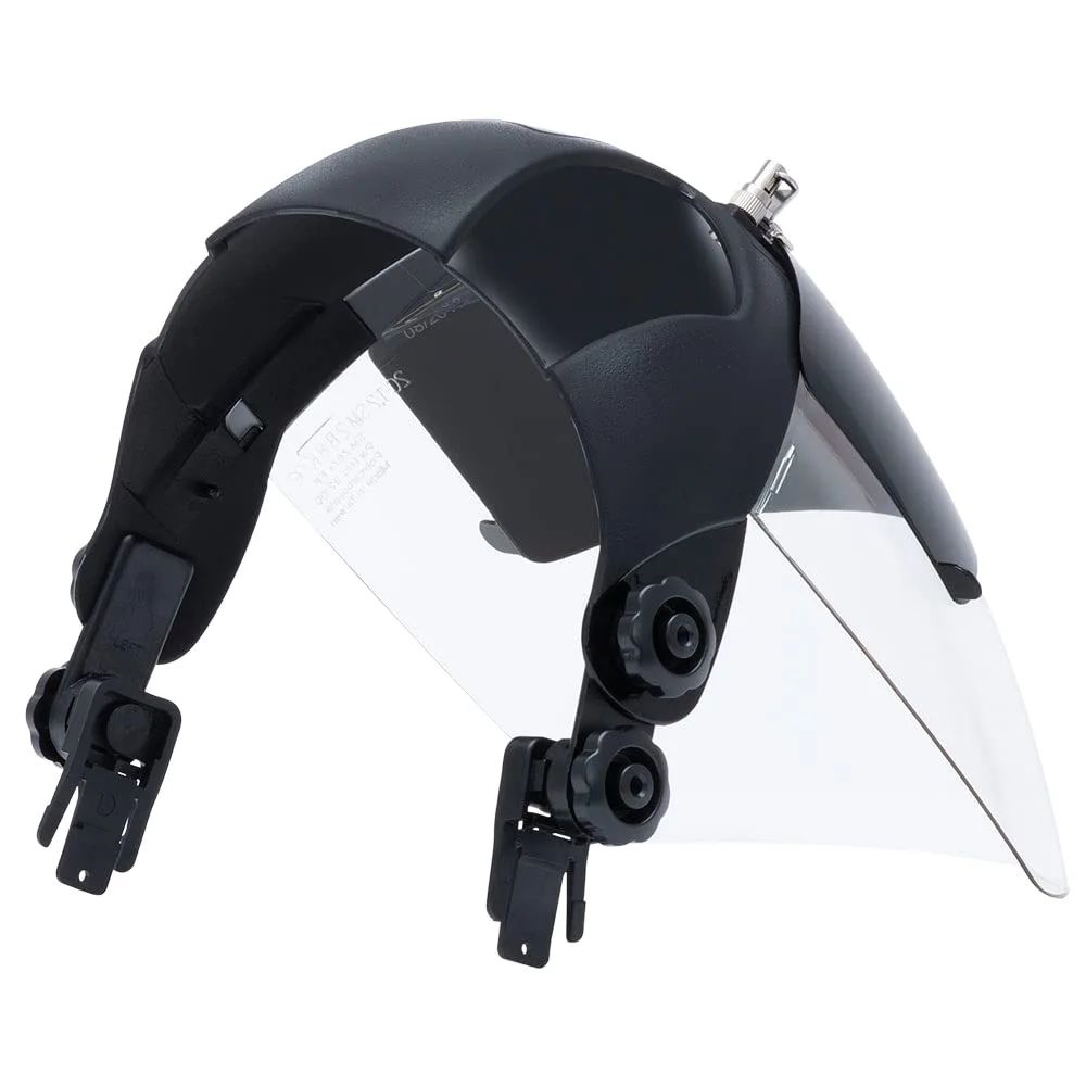 SELLSTROM Safety Face Shield with Universal Hard Hat Slot Adapter, Clear Anti-Fog Polycarbonate