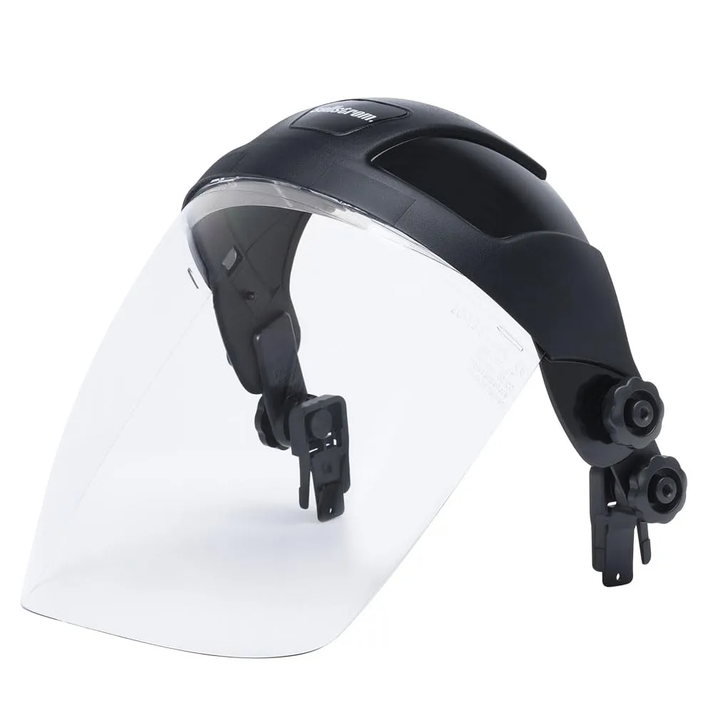 SELLSTROM Safety Face Shield with Universal Hard Hat Slot Adapter, Clear Anti-Fog Polycarbonate