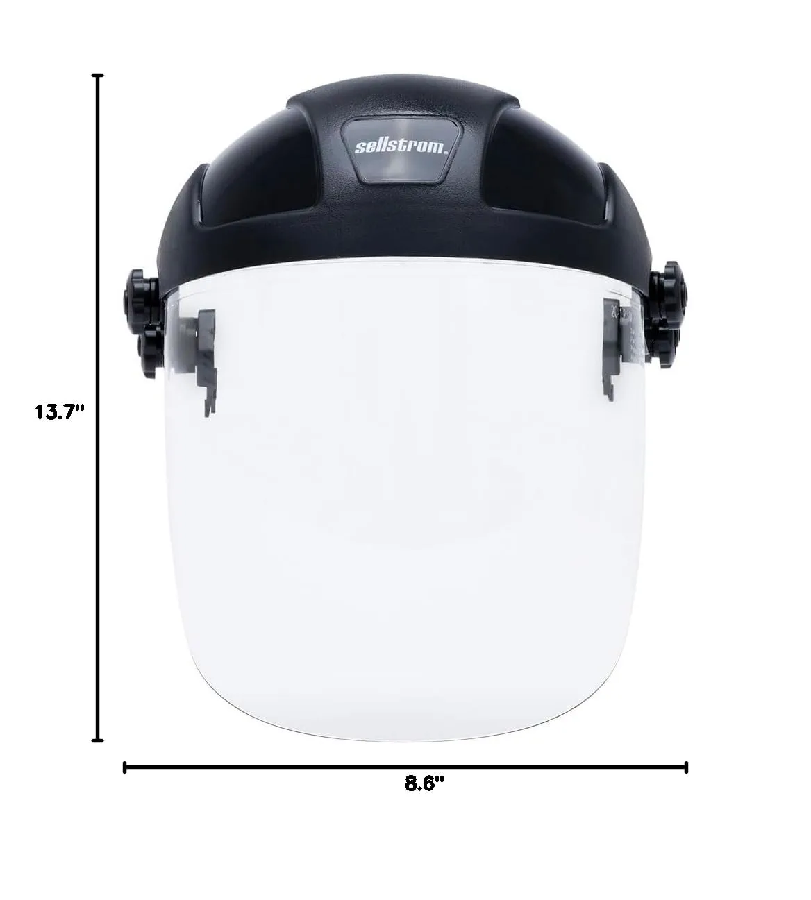 SELLSTROM Safety Face Shield with Universal Hard Hat Slot Adapter, Clear Anti-Fog Polycarbonate