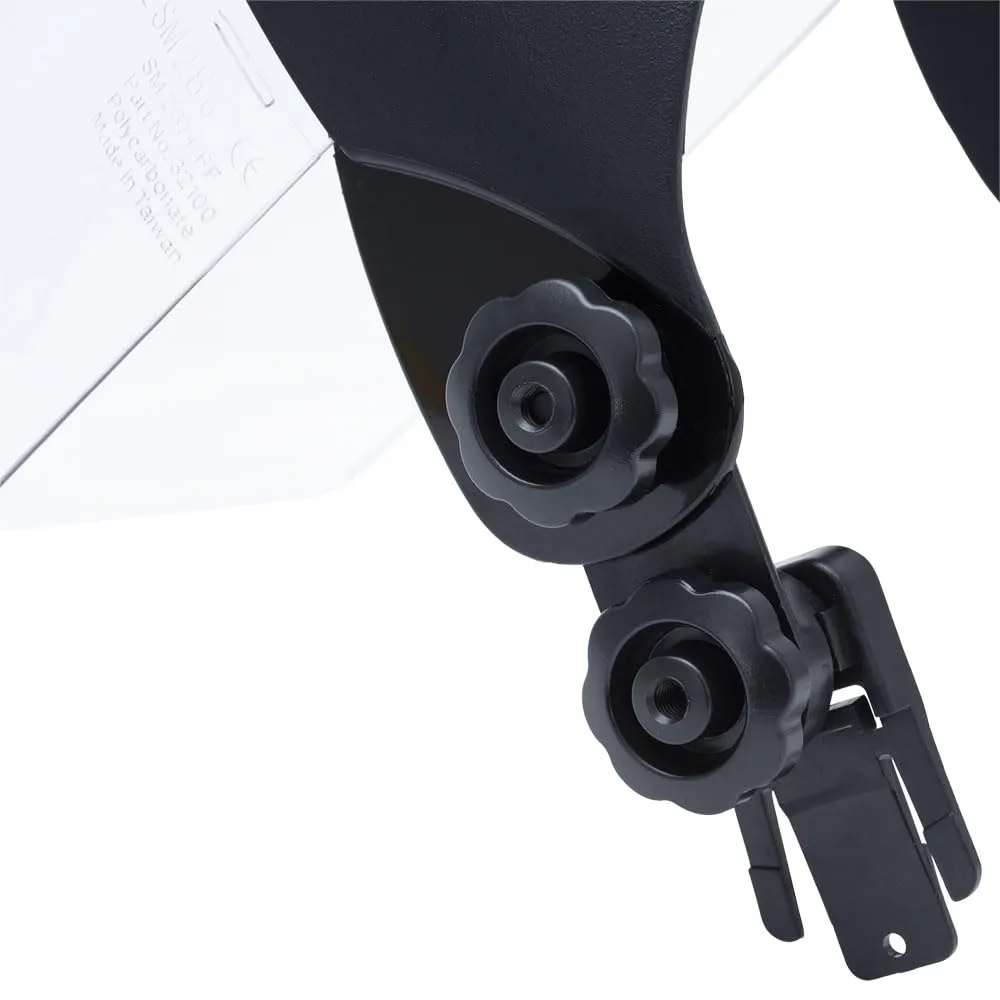 SELLSTROM Safety Face Shield with Universal Hard Hat Slot Adapter, Clear Anti-Fog Polycarbonate