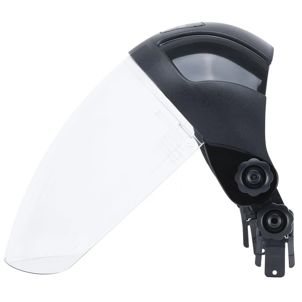 SELLSTROM Safety Face Shield with Universal Hard Hat Slot Adapter, Clear Anti-Fog Polycarbonate
