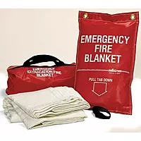 Fire Blanket and Duffel Bag, Fiberglass - 60 x 72 in
