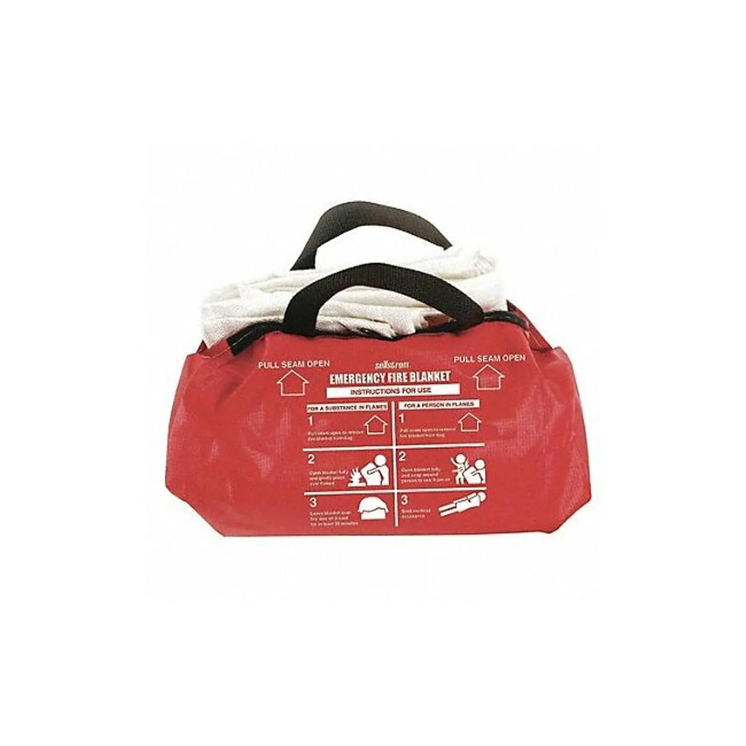 Fire Blanket and Duffel Bag, Fiberglass - 60 x 72 in