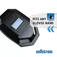 Sellstrom Lightweight, Heat Resistant Hand Held Iron Mask Welding Shield, 2" x 4.25" Shade 10 IR Plate, HDPE, Black Shield