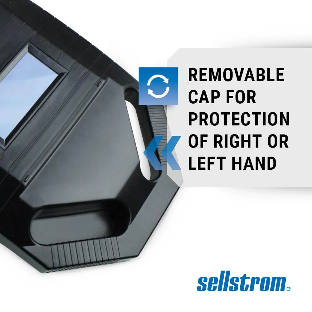 Sellstrom Lightweight, Heat Resistant Hand Held Iron Mask Welding Shield, 2" x 4.25" Shade 10 IR Plate, HDPE, Black Shield
