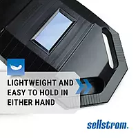 Sellstrom Lightweight, Heat Resistant Hand Held Iron Mask Welding Shield, 2" x 4.25" Shade 10 IR Plate, HDPE, Black Shield