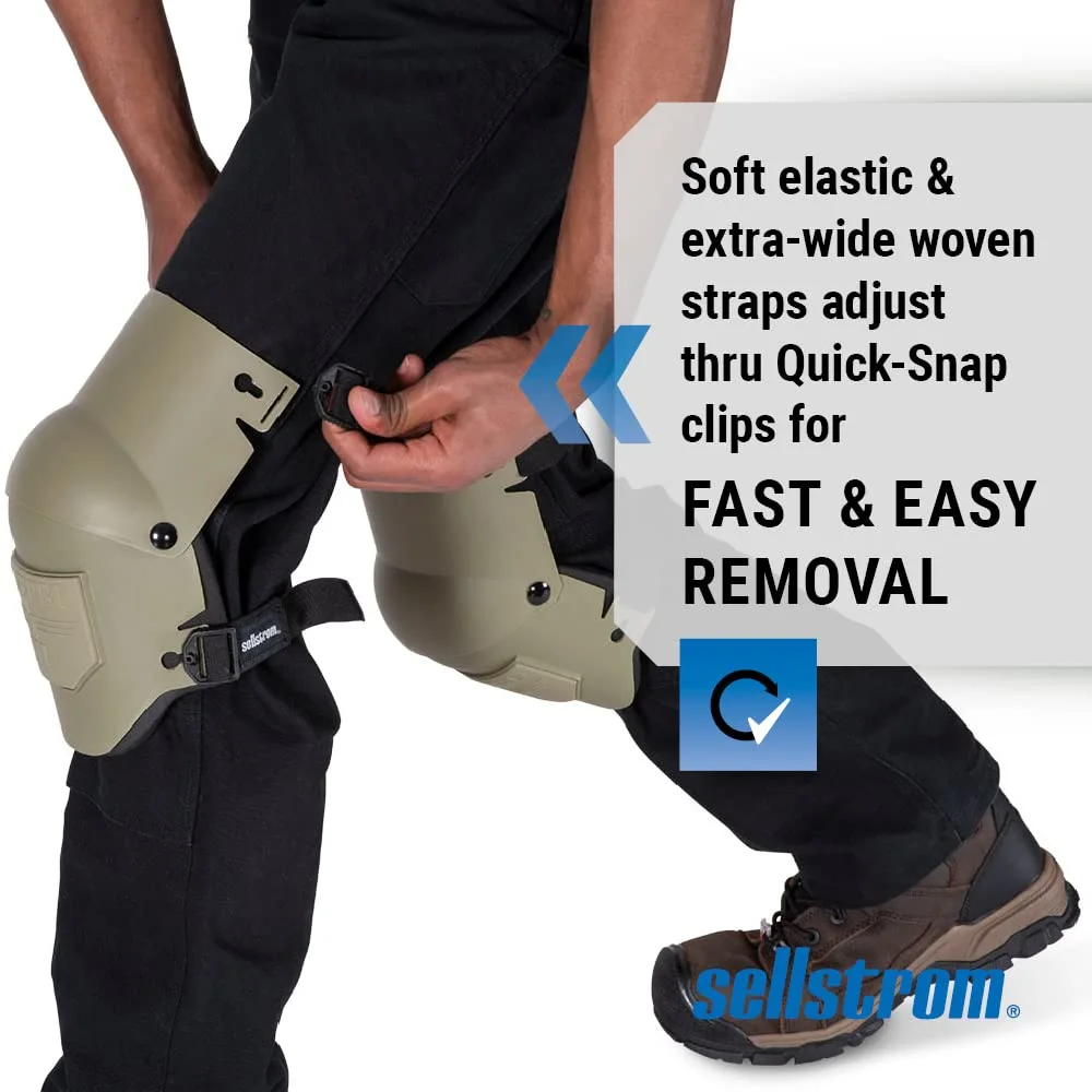Sellstrom KneePro Ultra Flex III Professional Knee Pads with Triple-Layer Foam, Hinged Design & Speed Clips