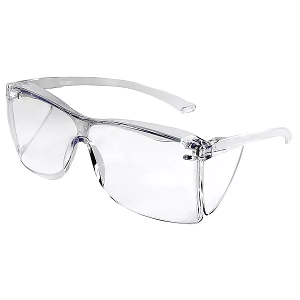 Sellstrom Lightweight, Over-The-Glass Safety Glasses, Protective Eyewear, Clear Lens, Clear Frame with Side shields (Qty 1)