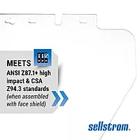 Sellstrom Replacement Polycarbonate Window - for 380 Series Face Shields - ANSI Z87.1