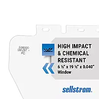 Sellstrom Replacement Polycarbonate Window - for 380 Series Face Shields - ANSI Z87.1