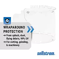 Sellstrom Replacement Polycarbonate Window - for 380 Series Face Shields - ANSI Z87.1