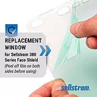 Sellstrom Replacement Polycarbonate Window - for 380 Series Face Shields - ANSI Z87.1