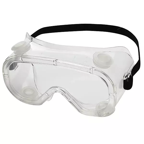 Sellstrom Flexible, Soft, Indirect Vent, Protective Safety Goggle, Clear Body, Uncoated, Clear Lens, Black Adjustable Strap