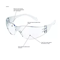 Sellstrom Lightweight, Scratch-Resistant Protective Eyewear Safety Glasses, Anti-Scratch Hard Coating, Clear Lens