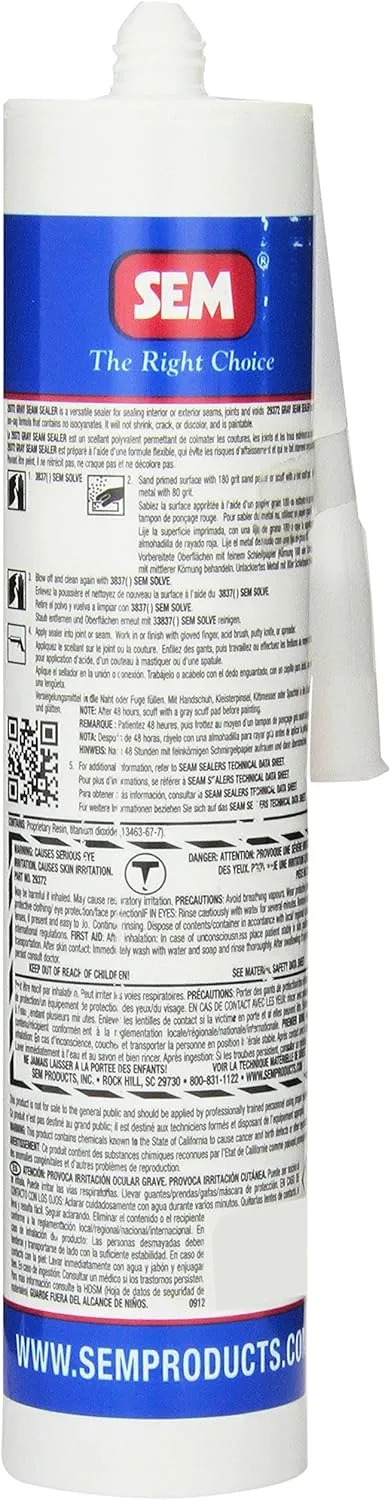 SEM 29372 Gray Seam Sealer - 10.1 fl. oz.