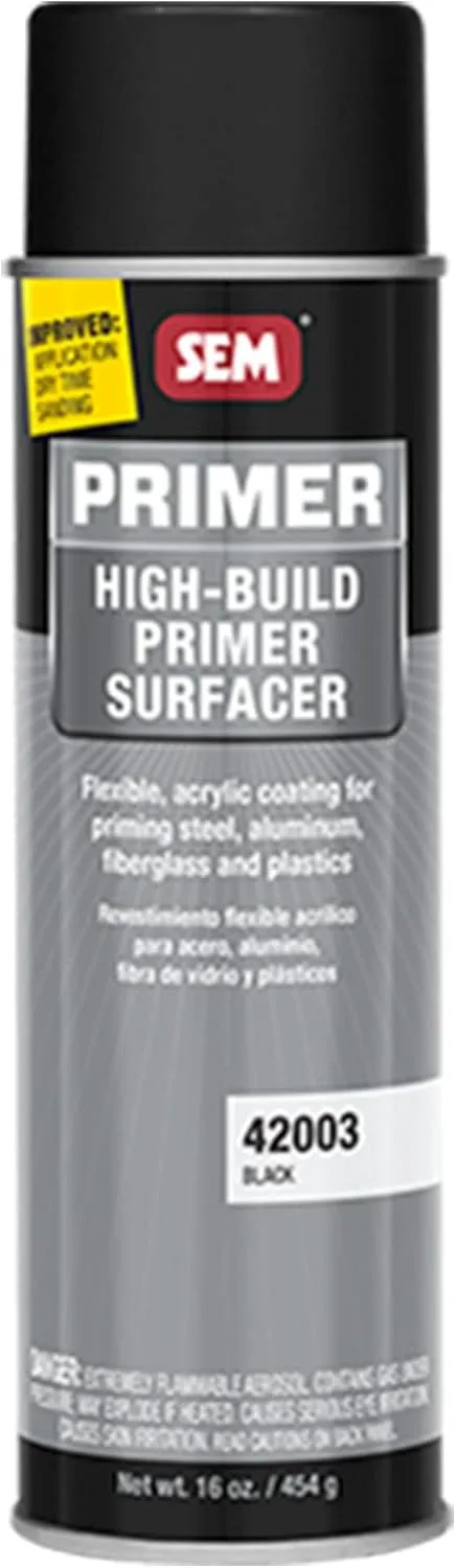 SEM High-Build Primer Surfacer - 20oz Aerosol Can - Black