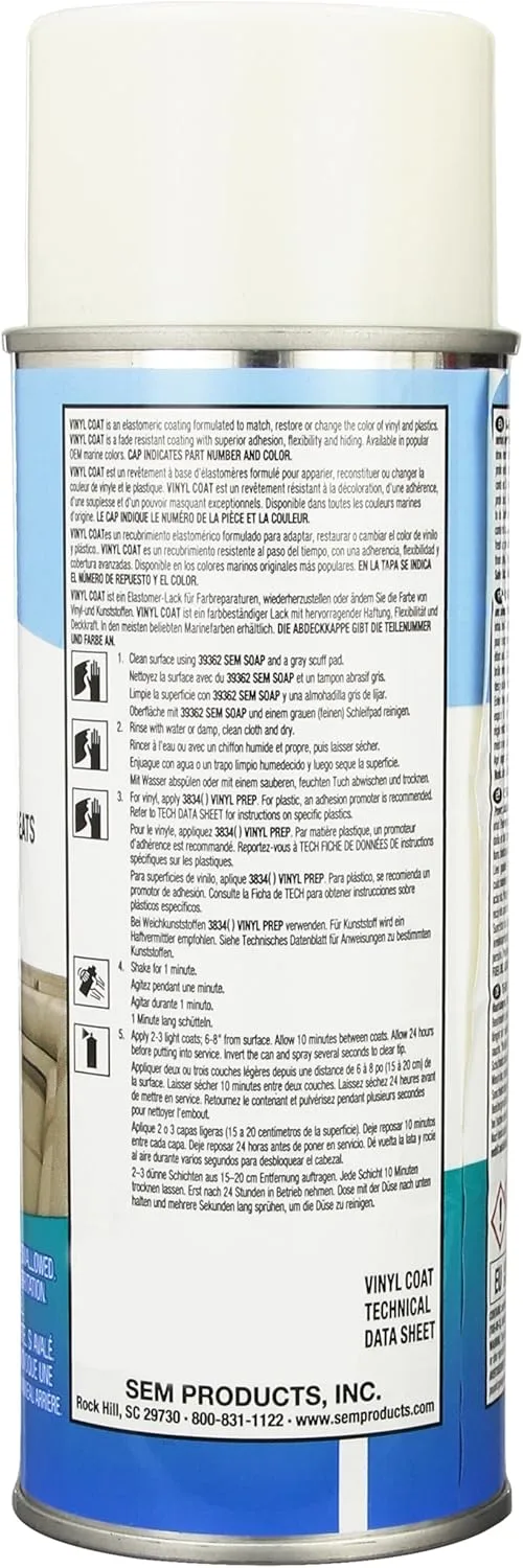 SEM M25063 Ranger White Marine Vinyl Coat - 12 oz.