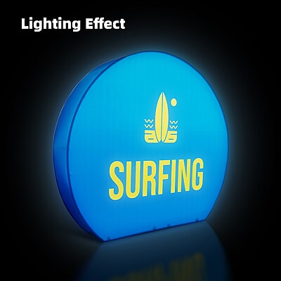 3D Circle Backdrop Light Up