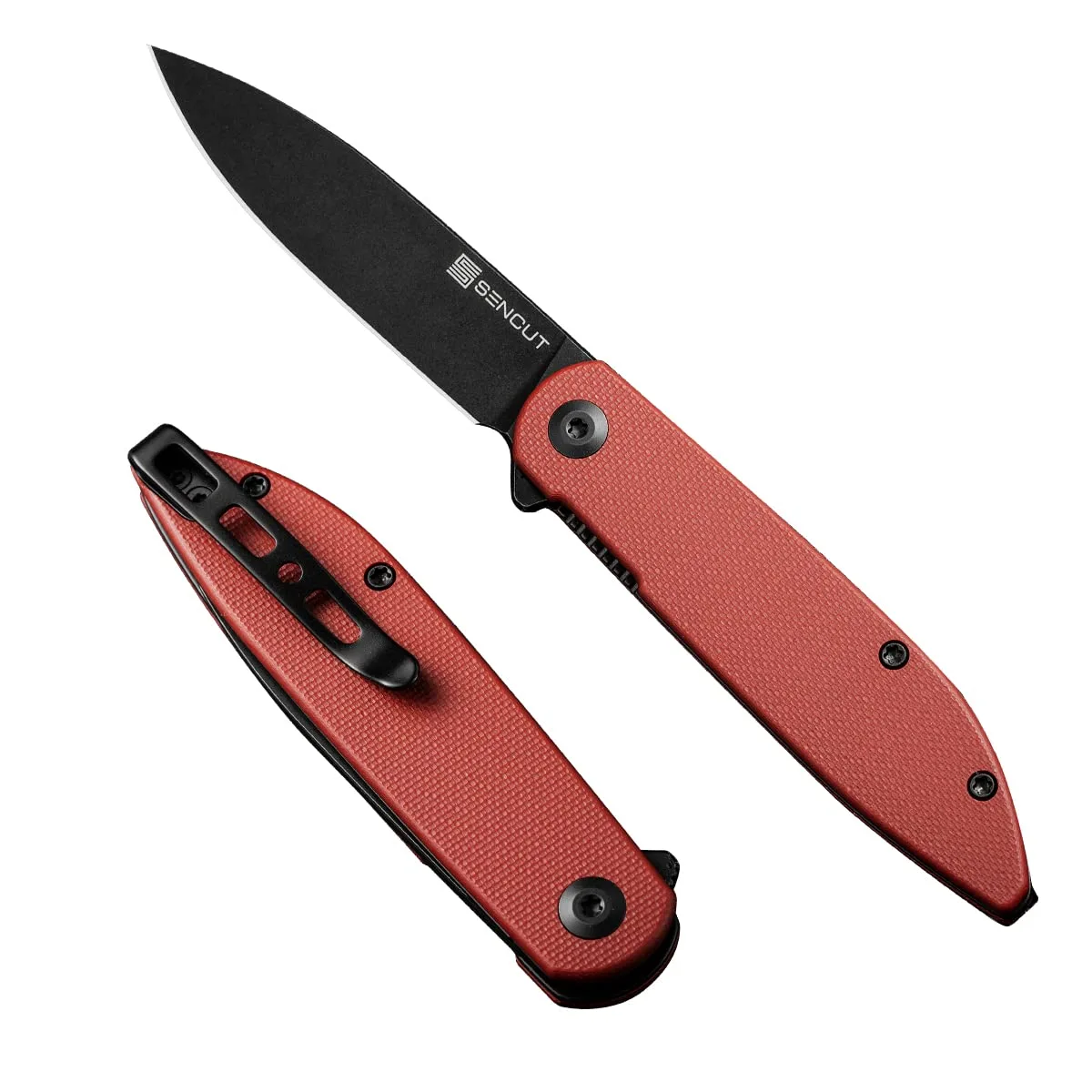 SENCUT Bocll II Pocket Folding Knife - D2 Drop Point, G10 Handle