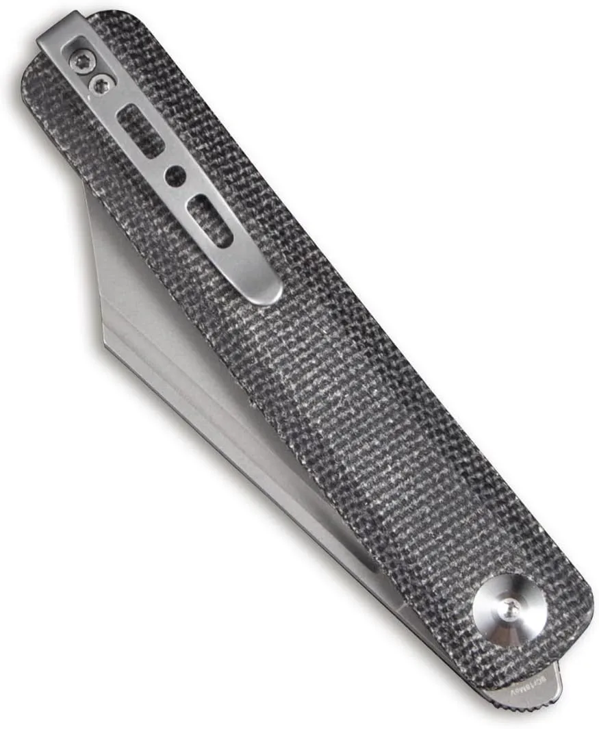 SENCUT Bronte Folding Pocket Knife with Front Flipper, 3.38 Inch 9Cr18MoV Reverse Tanto Blade