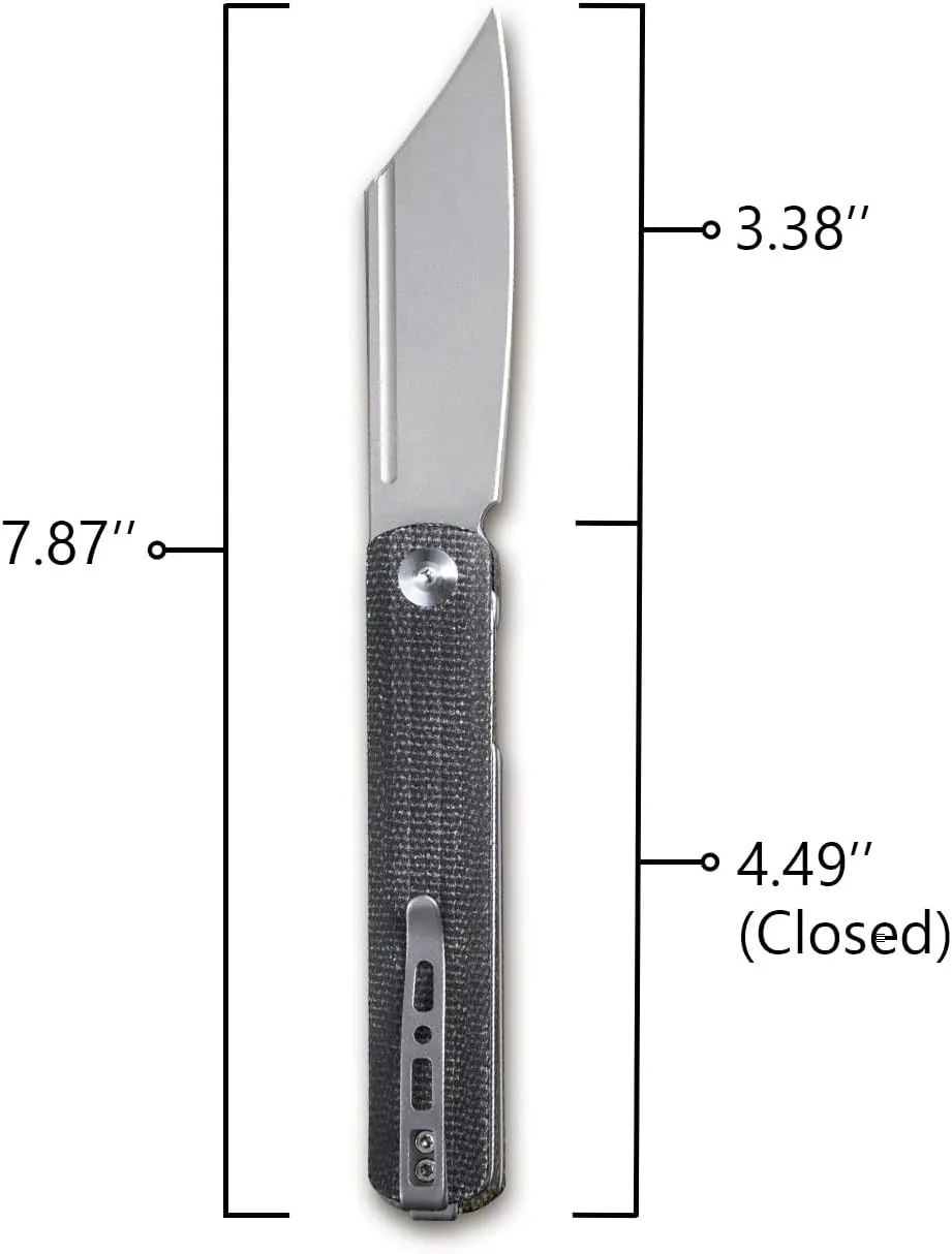 SENCUT Bronte Folding Pocket Knife with Front Flipper, 3.38 Inch 9Cr18MoV Reverse Tanto Blade