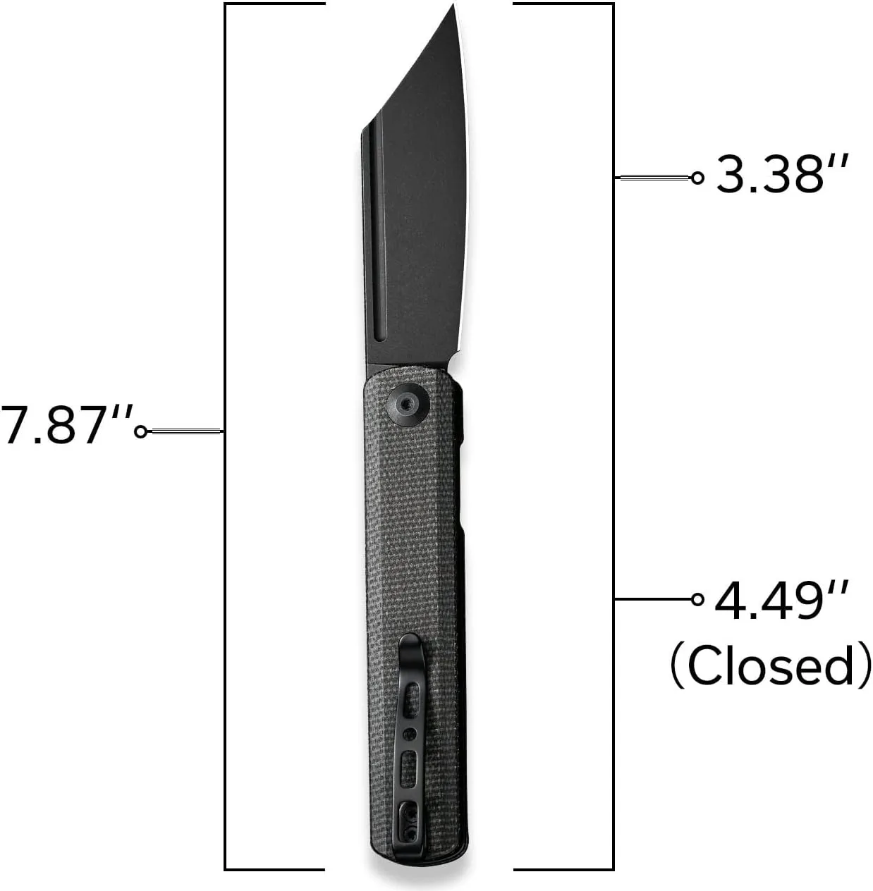 SENCUT Bronte Folding Pocket Knife with Front Flipper, 3.38 Inch 9Cr18MoV Reverse Tanto Blade