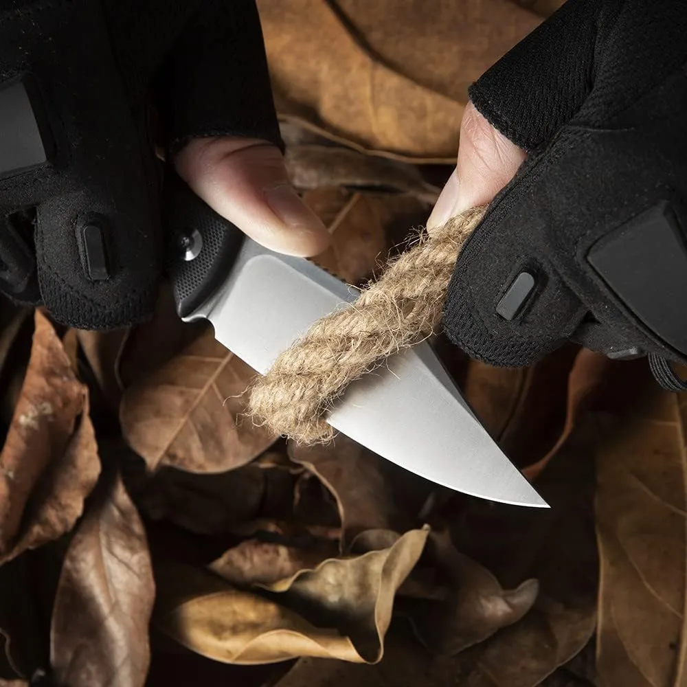 SENCUT Waxahachie Fixed Blade Knife, Full Tang Clip Point Satin 9Cr18MoV Blade with G10 Handle, Kydex Sheath