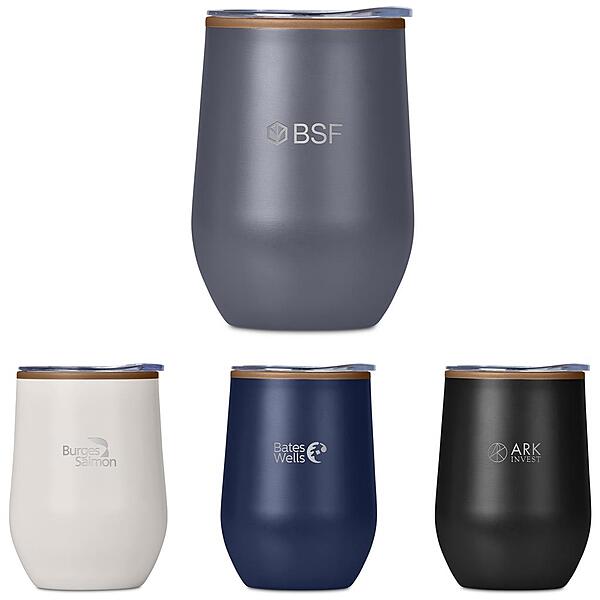 Ovolo Stainless Steel & Plastic Double-Wall Tumbler – 350ml