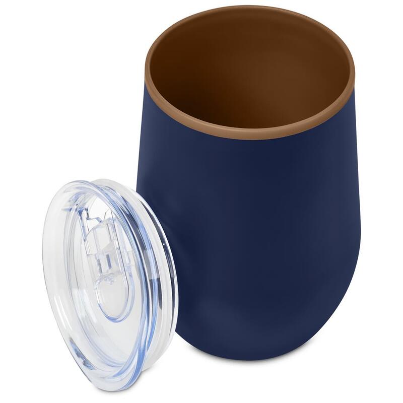 Ovolo Stainless Steel & Plastic Double-Wall Tumbler – 350ml