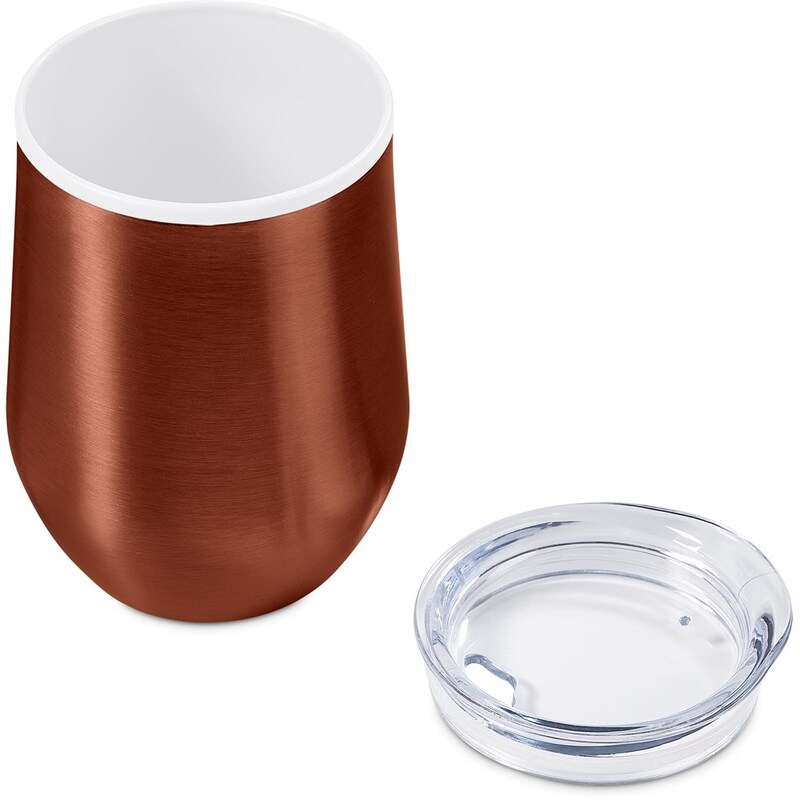 Vogue Madison Stainless Steel & Plastic Double-Wall Tumbler