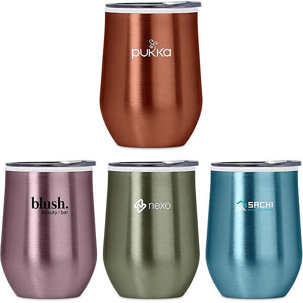 Vogue Madison Stainless Steel & Plastic Double-Wall Tumbler