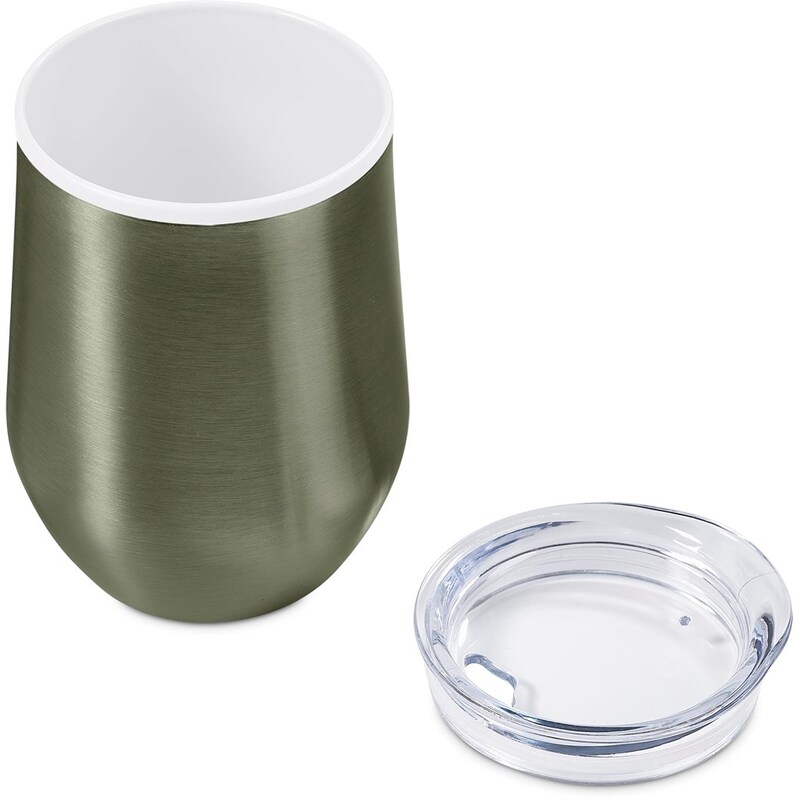 Vogue Madison Stainless Steel & Plastic Double-Wall Tumbler