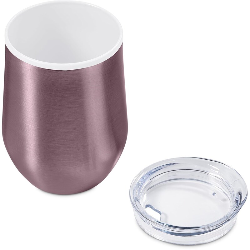 Vogue Madison Stainless Steel & Plastic Double-Wall Tumbler