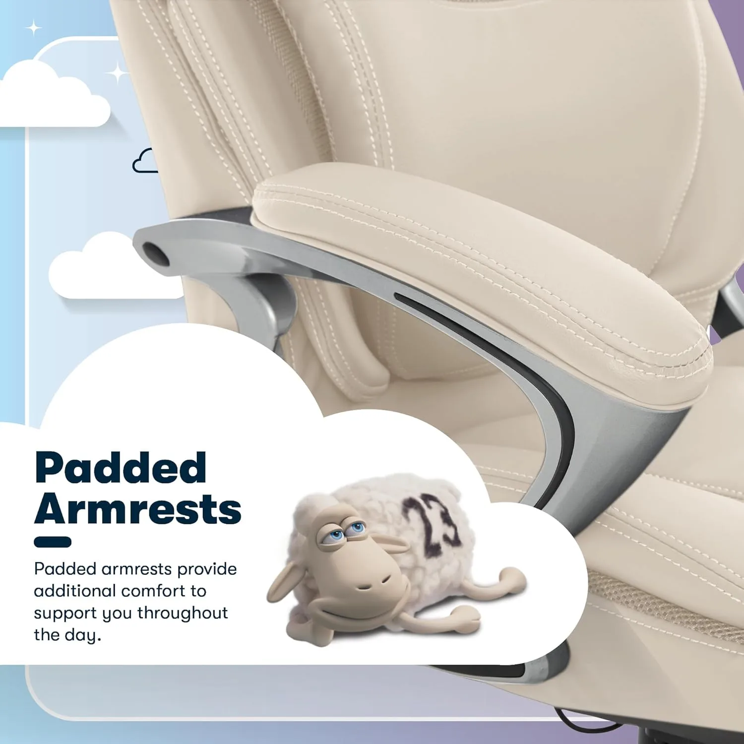 Serta Bryce Executive Office Chair, Ergonomic Computer DeskChairs with Patented AIR Lumbar Support, Bonded Leather