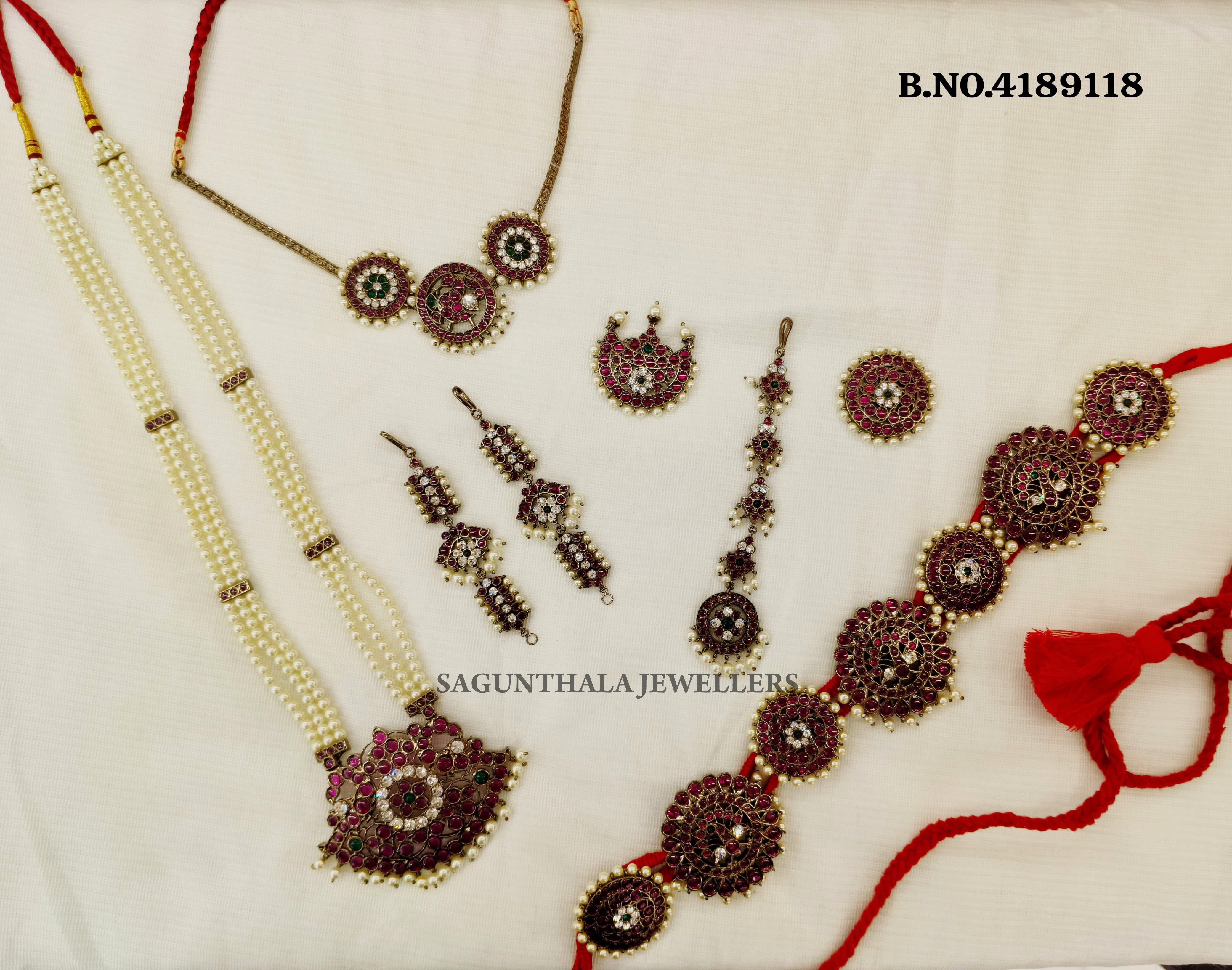 Margam Temple Jewellery Full Set – Panchalokam/Copper & Authentic Kempstones | Traditional Bharatanatyam Bridal Collection