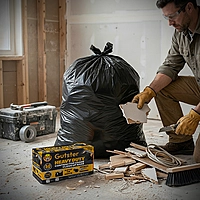 GUTSTER - HD Contractor Bags - 42G 3mil Black 50ct Flap Tie