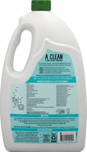 Seventh Generation Ultra Power Plus Auto Dish Gel, Fresh Citrus Scent, 65 Ounce (Pack of 2)