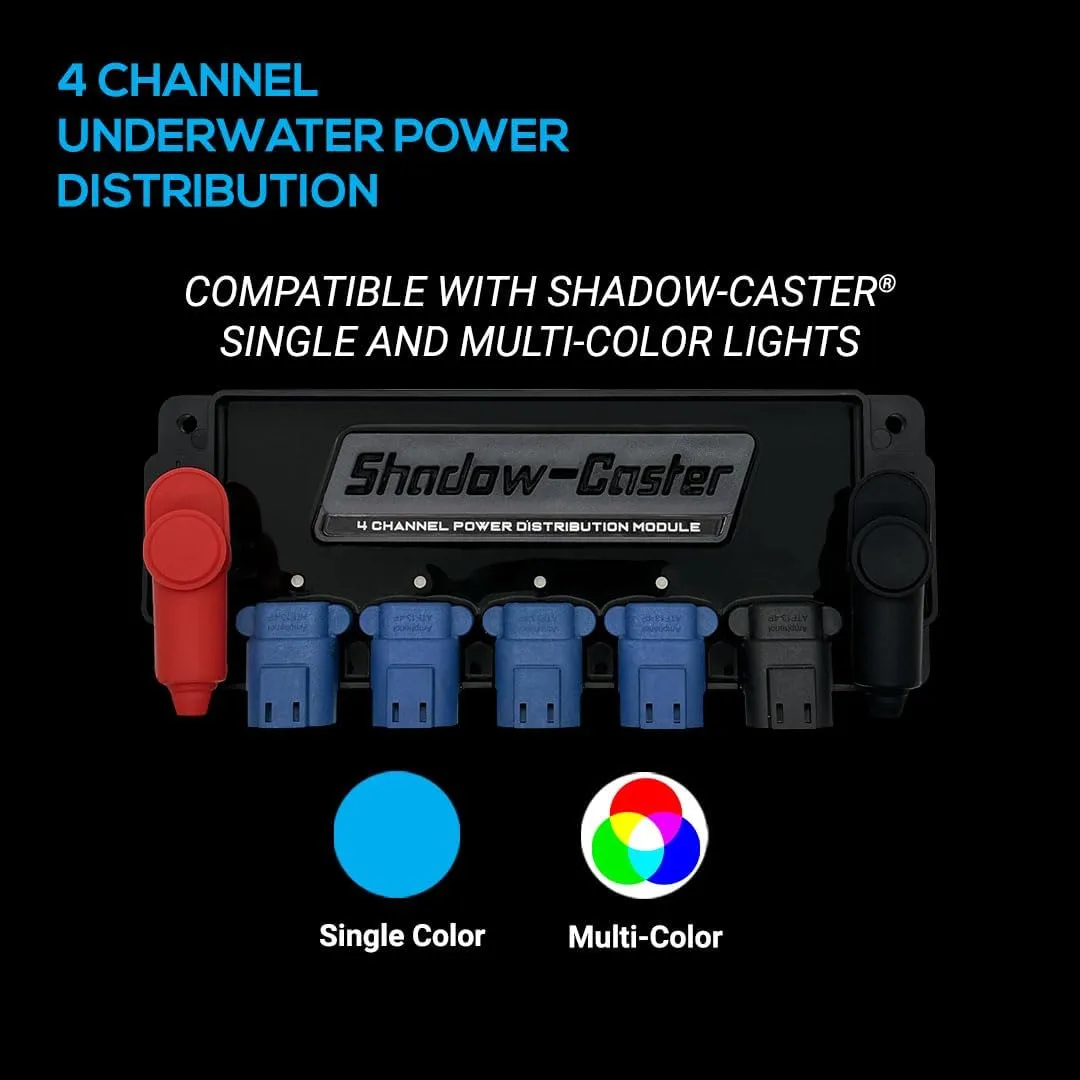 Shadow-Caster 4 Channel Underwater Power Distribution Box (SCM-PD4CH) - IP67, 12/24V, 10A/Channel