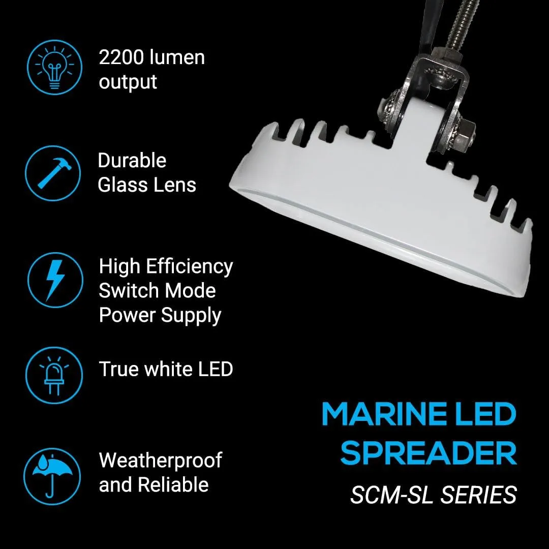 SHADOW-CASTER Bracket Mount LED Spreader Light - White Housing