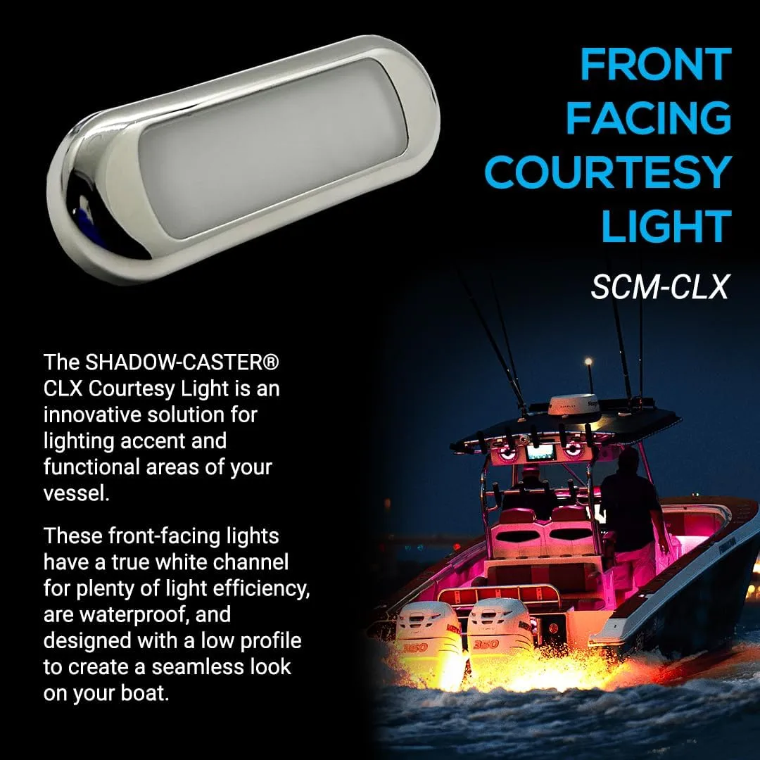 Front Facing Courtesy Light - Above Water Boat Light - Full Color (RGBW) - Stainless Steel Housing - Waterproof