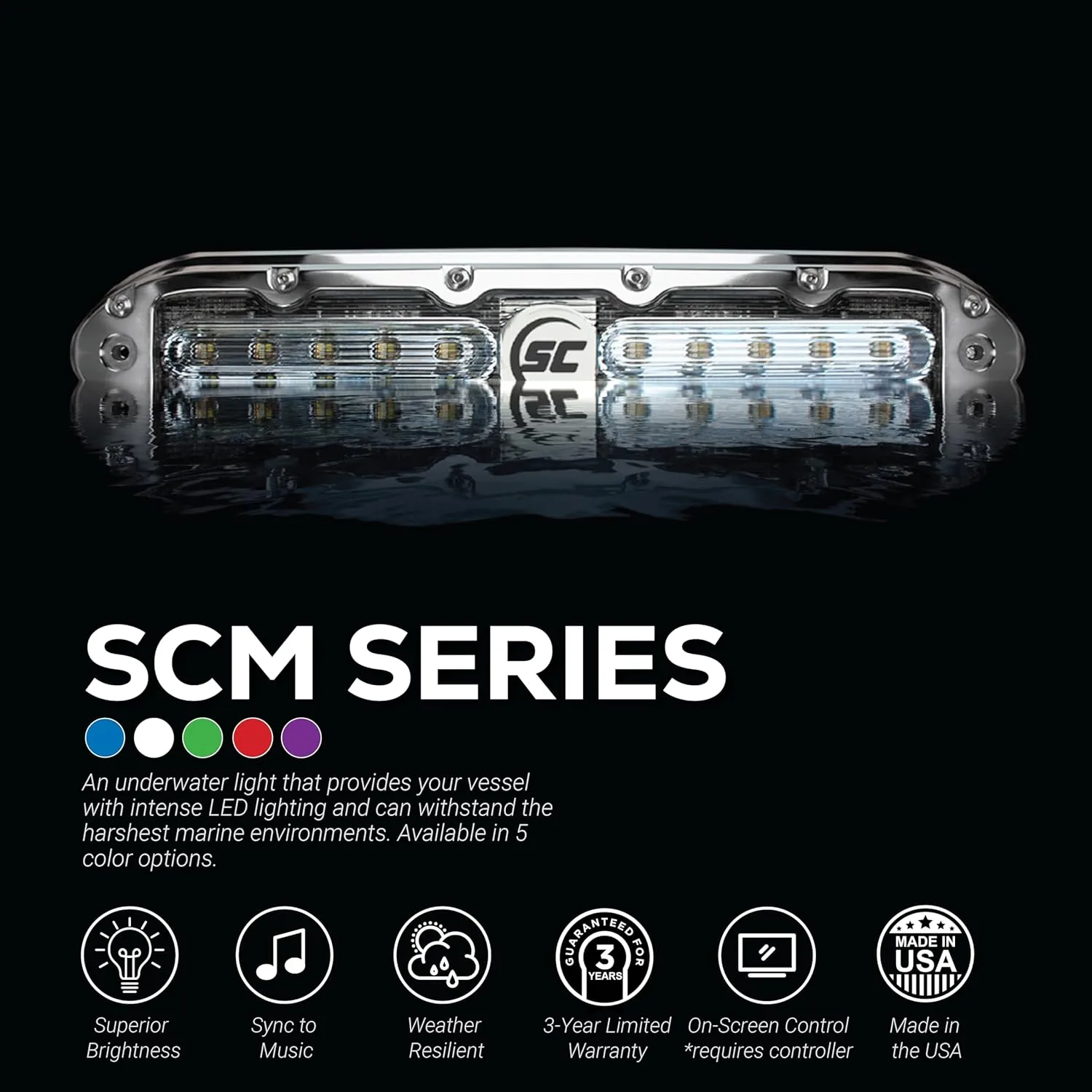 SHADOW-CASTER SCM-10 LED Underwater Boat Light