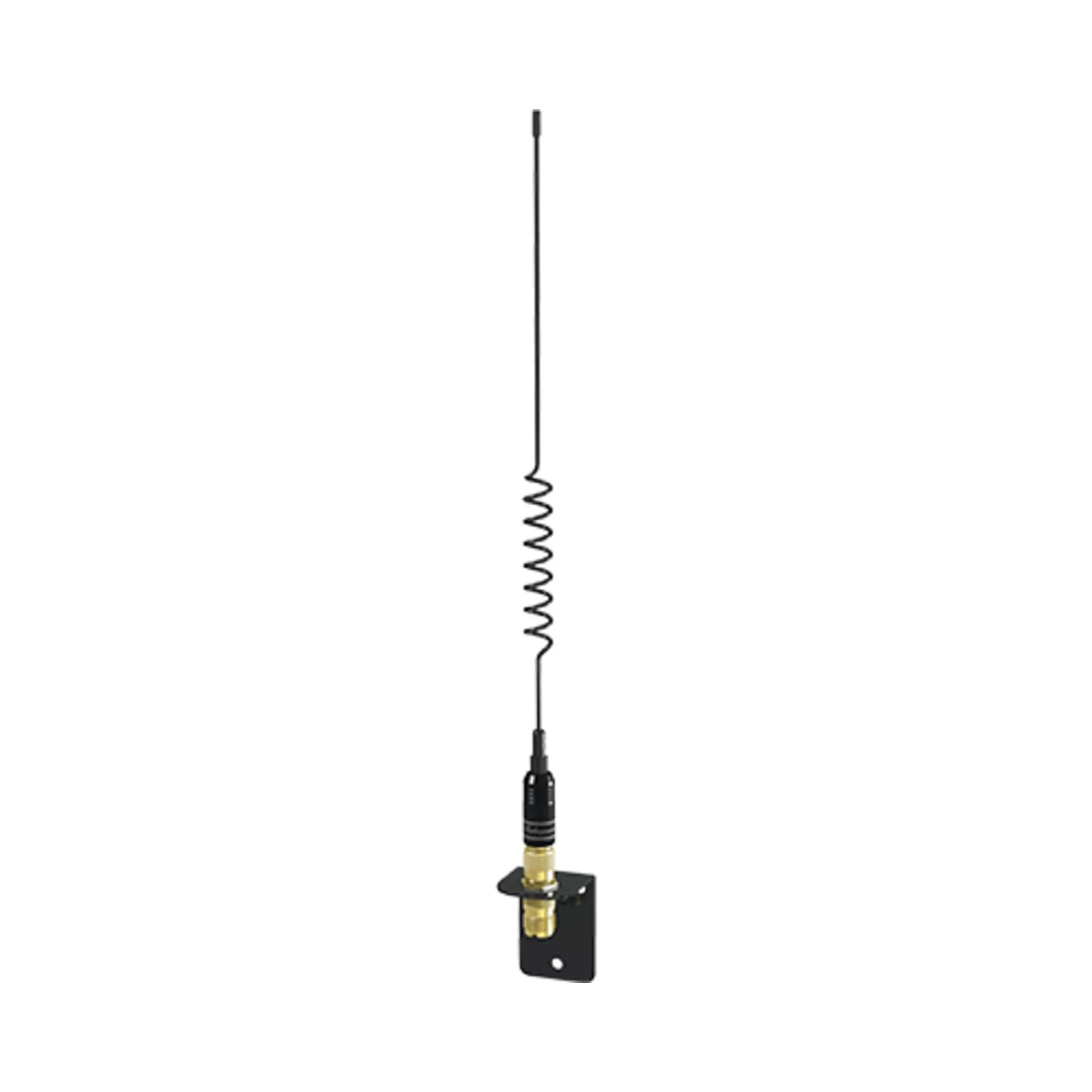Shakespeare VHF 15in 5216 SS Black Whip Antenna - Bracket Included