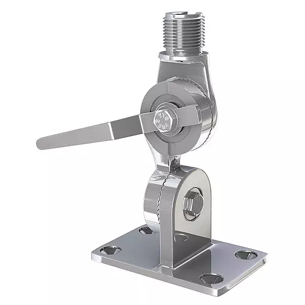 Shakespeare Ratchet Mount Shakespeare 4187-BX Ratchet Mount, Stainless Steel w/Handle,