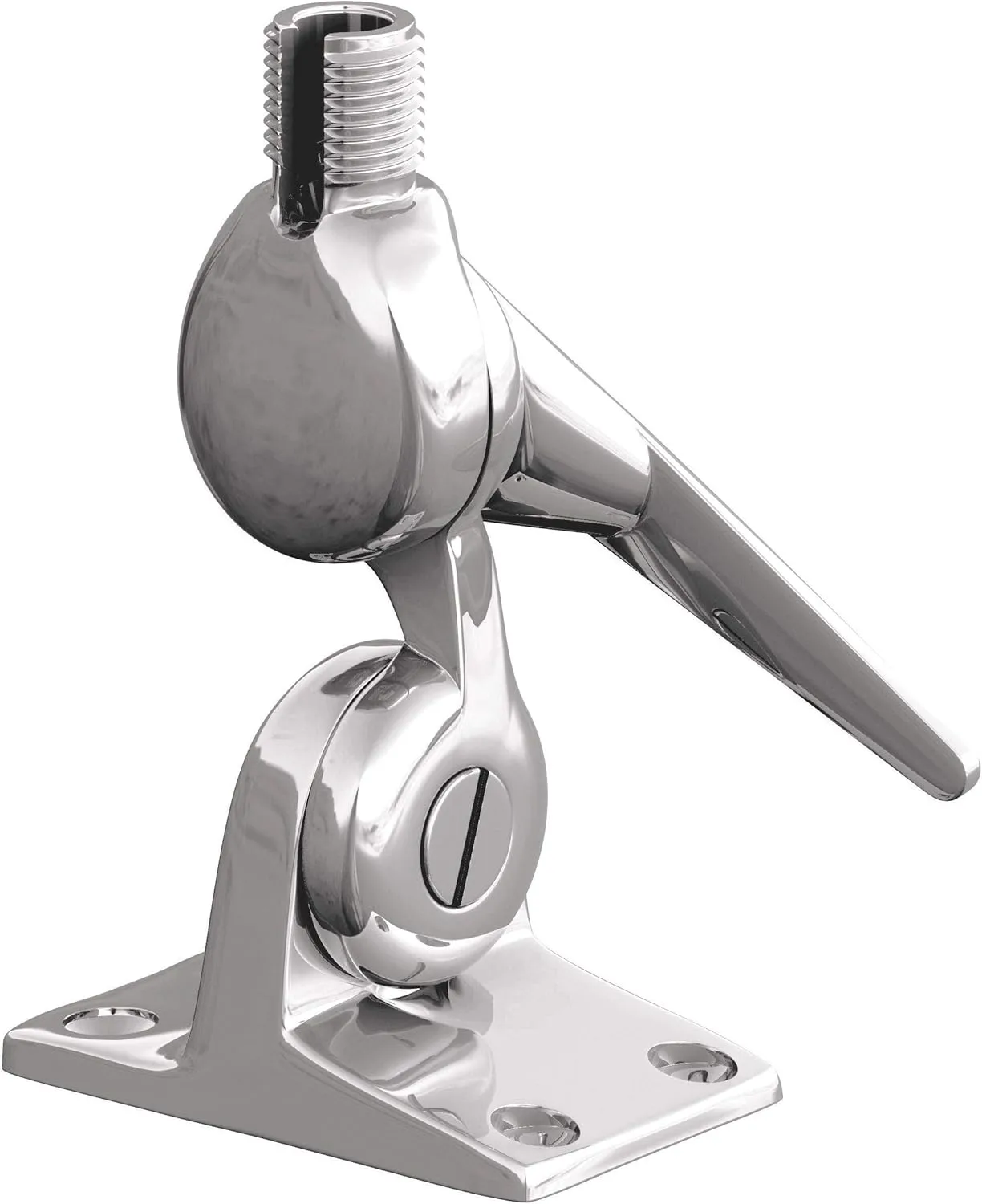 Shakespeare 5187 Stainless Steel 4-Way Ratchet Mount Silver ,One Size