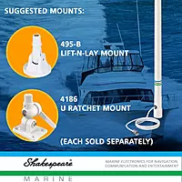 Shakespeare 5206-N White 8' Marine Antenna